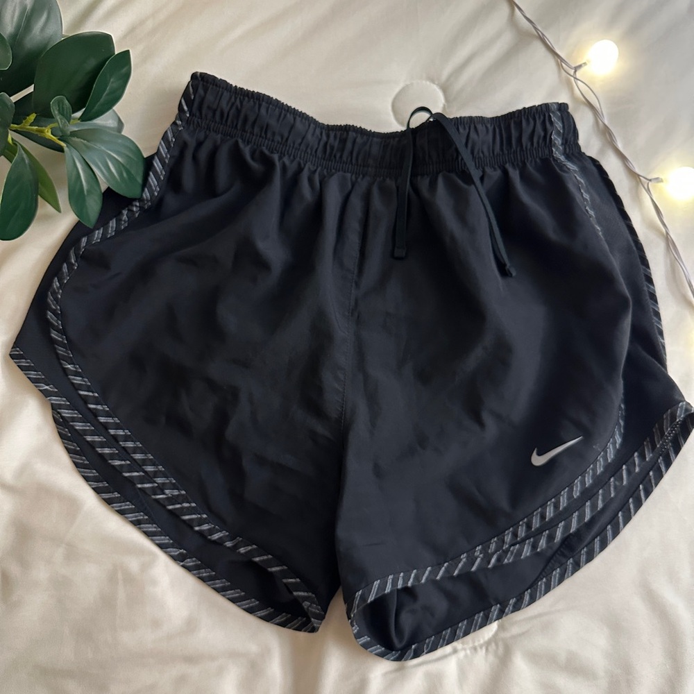 Nike Black Athletic Shorts with Gray Trim